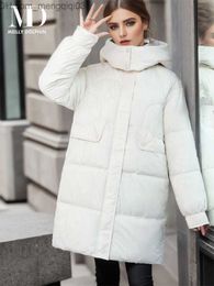 Mujeres Down Parkas Meilly Dolphin 2023 Invierno ropa de ropa para mujeres Padena de algodón de algodón con capucha cálida