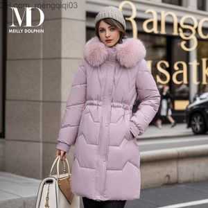 Parkas pour femmes MEILLY DOPHIN 2023 COREAN MODE DOWN CHOOD HOODED Veste hiver