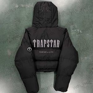 Parkas en duvet pour femmes Nouvelle veste en coton pour femmes Trapstar Noir Vérification du code QR Grande étiquette Veste pour femme brodée 2023 T230329