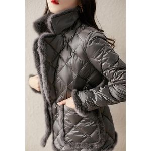 Parkas pour femmes Parka femmes grande taille manteau rembourré 2023 hiver coton vêtements artificiel vison cheveux épissage chaud vestes femme 230914