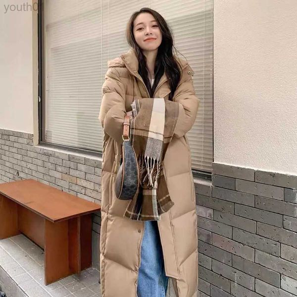 Parkas De Plumas Para Mujer PinkyIsBlack Nuevo Color Sólido Abrigo De Invierno Largo Y Recto Casual Mujer Parkas Ropa Con Capucha Elegante Chaqueta De Invierno Ropa De Abrigo Femenina zln231115