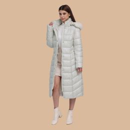 Parkas femme SANTELON femmes hiver épais chaud sur le genou Parka femme XLong doudoune manteau avec capuche coupe-vent détachable vêtements de mode 231027