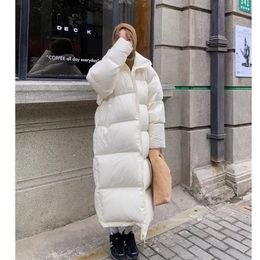 Parka longue en duvet pour femme, manteau d'hiver solide, épais, surdimensionné, grande taille, veste rembourrée en coton, vêtements 231018