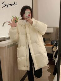 Parkas pour femmes Syiwidii veste d'hiver femmes bouffantes manteau à bulles surdimensionné ample long chaud vêtements d'extérieur avec capuche mode coréenne 231027
