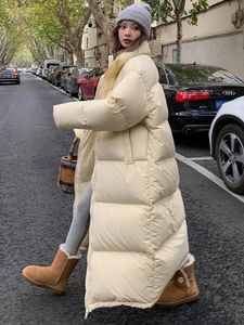 Parkas en duvet pour femmes Doudoune d'hiver surdimensionnée longue Parka coréenne en coton rembourré veste chaude manteau femme coupe-vent vêtements de neige 231109
