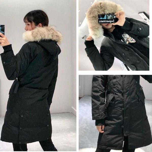 Parkas de plumón para mujer, chaquetas de invierno con capucha, soporte de piel de lobo real, chaqueta para mujer con cremallera, abrigo resistente al viento e impermeable, abrigos cálidos para mujer Parkalkl9