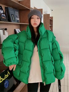 Parkas pour femmes Mode d'hiver femmes Parkas chaud vers le bas coton veste courte épais tricoté lâche manteau col montant vêtements d'extérieur pour femmes manteaux 221208