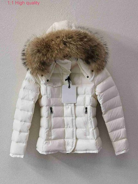 Mujeres Down Parkas Winter French Monclair Brand Dersigner canadiense Mujeres engrosamiento de chaqueta de alta calidad Parker Collar Goos