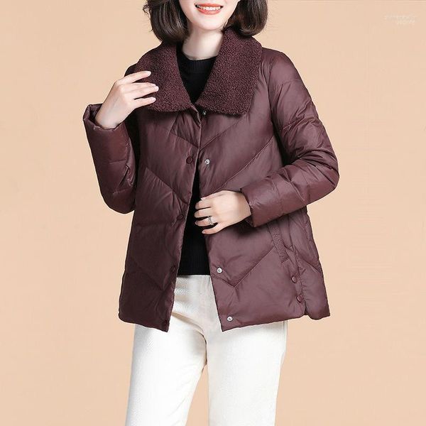 Veste d'hiver Parkas pour femmes 2022 mode Patchwork coton à manches longues manteau ample grande taille 4XL chaud court vêtements d'extérieur femme Guin22