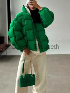 Parkas pour femmes Vestes d'hiver pour femmes 2023 Épais Chaud Lâche Mode Veste matelassée Femme Interchange High Street Vert Baggy Puffer Manteau J231109