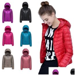 Women'S Down Parka Woman Spring Parka Jacket Coat Warm Tra Light Duck Padded Female Overcoat Slim Solid Womens Drop Delivery Appa Dhrb1