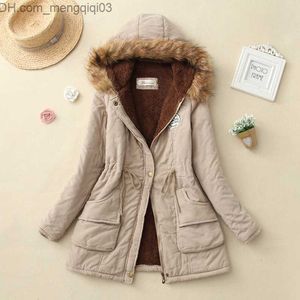 Parkas en duvet pour femmes femmes hiver chaud manteau femme automne à capuche coton fourrure grande taille basique veste survêtement mince longue dames chaqueta veste d'hiver femmes fourrure Z230818