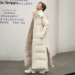 Femmes vers le bas Parkas Xlong à capuche coton hiver manteau femmes décontracté épais mode veste vêtements d'extérieur chauds solide femme manteaux 231023