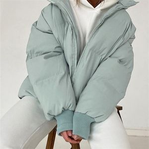 Parkas pour femmes Yiyiyouni automne hiver veste bouffante femme épais manteau à bulles doublure en coton rembourré femme chaude fermeture éclair vêtements d'extérieur 220919