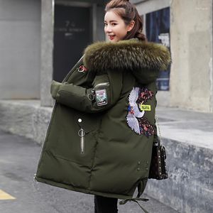 Veste d'hiver en duvet pour femme, à la mode, décontractée, chaude, manteaux Bisic, confortable, joli pardessus vert, vente en gros