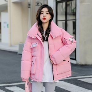 Veste d'hiver en duvet pour femmes femmes vêtements rembourrés à capuche Parkas vestes chaud Parka ample épaissir court manteau à bulles manteaux en coton