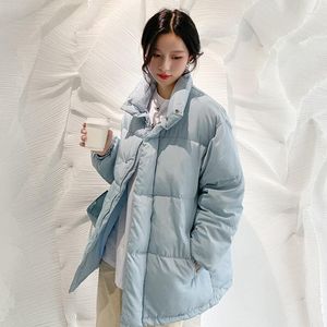 Veste rembourrée d'hiver pour femmes Femmes 2023 Coat Ins Loose Student Pain coréen Coton court