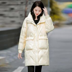 Parkas femme duvet femme 2022 moyen et long canard blanc mode loisirs mince manteau d'hiver