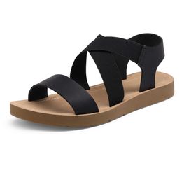 Elastische paren voor dames Droom enkelriem Zomer Flat Casual strandschoenen voor vrouwelijke klassiekers Niet-slip lichtgewicht sandalen T 1188