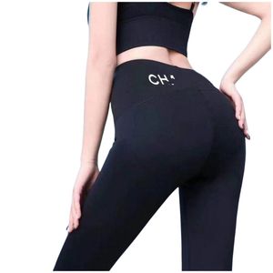 Tunique taille élastique pour femmes, moulante, lettre imprimée, leggings de sport de yoga, pantalon SMLXL