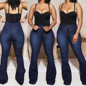 Dames herfst 2020 Nieuwe hoge taille Flare voor vrouwen Casual Skinny tillen HIPS DENIM LANG BROEK Mode Stretch jeans S-3XL T230530