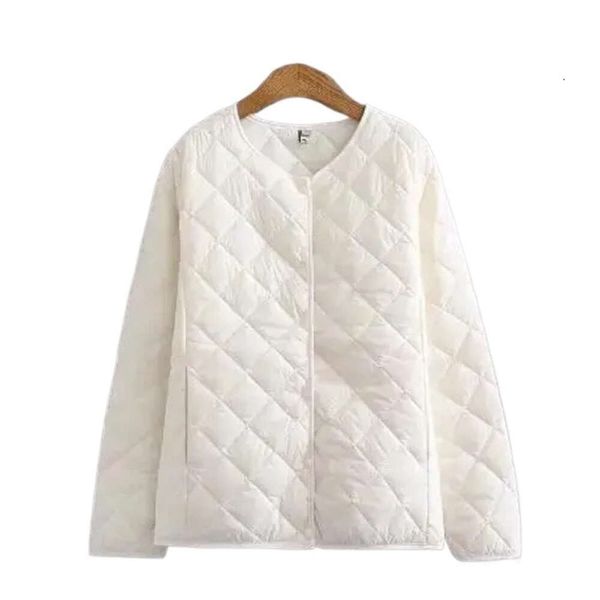 Veste en duvet d'oie blanche légère de créateur pour femmes automne et hiver 95 veste en duvet d'oie imperméable haut de gamme pour femmes à carreaux de diamant 363BN