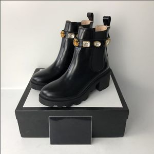 Bottines à la mode pour femmes, chaussures à talons chaton Med, chaussures en cuir véritable de haute qualité