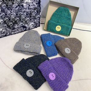 Gorro de diseño térmico de Color caramelo a la moda para mujer, gorro para parejas, vacaciones, viajes, deportes, cara sonriente, bordado, casquette de 6 colores