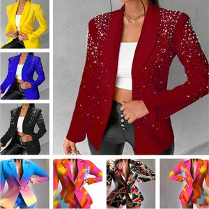 Mode Temperament voor dames Nieuwe Casual Suit Jas Gedrukte kralen Mooie multi-stijl damespakken Blazers