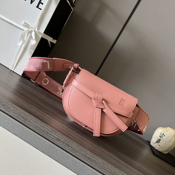 Bolso de mano con correa para el hombro estampado mini versión L de piel de vaca natural pura a la moda para mujer