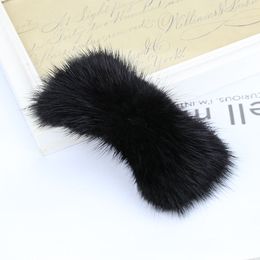 Fashional Real Mink Fur Coie Coil Coiffure Claw Hairball Hair Pin Bobby Pin Bobby