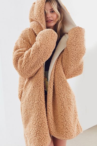 Abrigo de piel sintética de mujer otoño invierno Terry de doble cara con estilo de vellón de estilo de vellón
