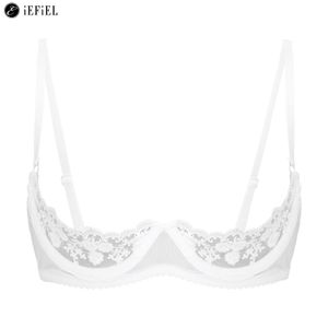 Les quarts de dentelle florale féminine sous-coupés de soutien-gorge sous-coupés de soutien-gorge BRA