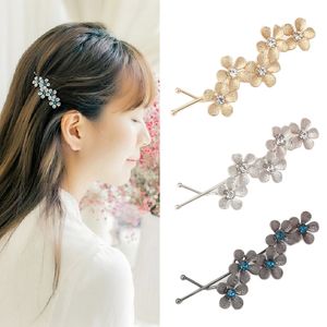 Barrettes à cheveux en forme de fleur pour femmes, épingles à cheveux, accessoires pour cheveux, couvre-chef, pinces florales pour filles, pince à cheveux en strass, coiffure