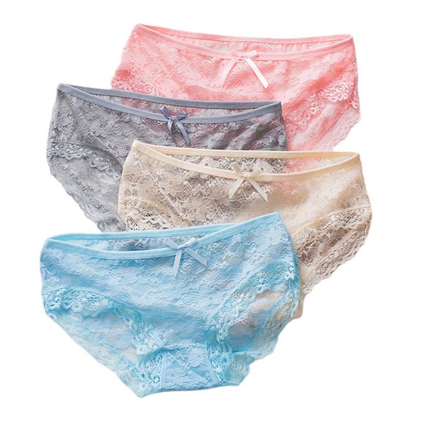 Fleur de fleur de fleur qualité qualité Transparent Femmes Soft Briefs S m l xl Lingerie sexy intime mini girl kawaii culotte