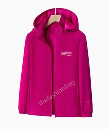 Veste à capuche pour hommes de créateurs français pour femmesFashion Solid Color Windbreaker Jacket Casual Ladies JacketOuterwear Vêtements Taille L-5XL