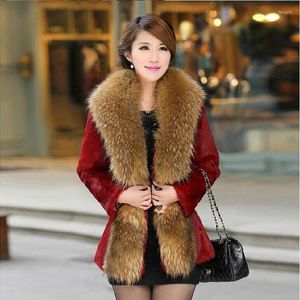 FOURNE FOURNE 2022 AUTOMNE ET HIVER COUPE COUPE COUPER COUPRAment All-Match Slim Mid-Longue Imitation Mink Mink Femme