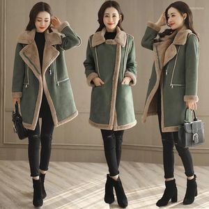 Fourrure femme 2022 coton manteau femmes mi-longueur automne et hiver Version coréenne épaissie tout-en-un laine d'agneau mode marée mince