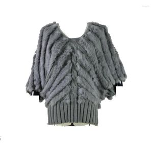 Manteau en fourrure véritable pour femme, Gilet tricoté véritable, de qualité supérieure, veste chaude d'hiver, 2022