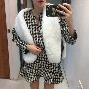 Gilet en fausse fourrure pour femme, veste courte sans manches à lacets, Version coréenne, vente en gros, automne/hiver 2023