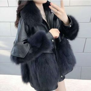 Fourrure pour femmes 2023 pour l'hiver nouvelle Version coréenne Imitation renard manteau de longueur moyenne épais 10