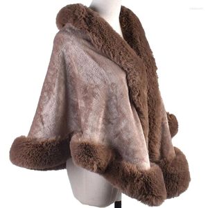 Manteau châle romantique français en fourrure pour femmes, artificiel de haute qualité, pour plus de chaleur et de confort, 2023
