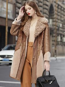 Damesbont 2024 schapenpatty modejas zware industrie casual stijl lamskraag