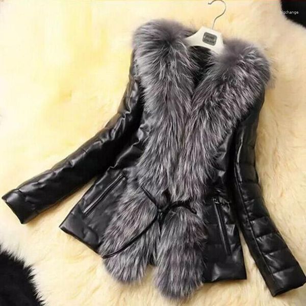 Manteau en fourrure pour femmes, automne hiver, Imitation cheveux, Long, épais, corps fin, veste pour femmes