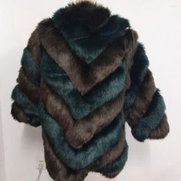 Femmes fourrure AYUNSUE 2023 hiver Faux manteau femmes moelleux Imitation veste survêtement pardessus Colete De Pele Do Falso LX1287