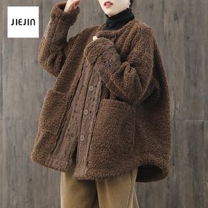 Damesbont Faux 2021 Winter Thicken Warm Teddy Jas Jas Vrouwen Casual Land Lam Rits Overjas Fluffy Cozy Bovenkleding Vrouw