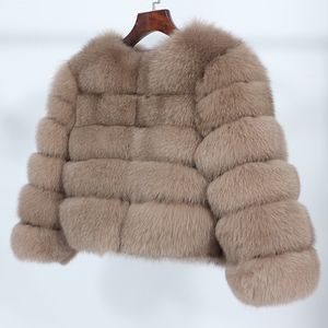 Manteau d'hiver en fausse fourrure pour femme, veste d'hiver 2023, vêtement d'extérieur en raton laveur naturel, col rond, épais et chaud, de luxe, grande taille, 230925