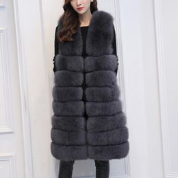 Dames bont faux 2023 winterjack echt Gilet Vest 8 hoogwaardige natuurlijke jassen vrouwen