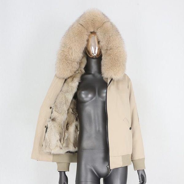 BLUENESSFAIR – veste d'hiver en fausse fourrure pour femme, Parka imperméable, manteau véritable, col de raton laveur naturel, capuche épaisse et chaude, 2021