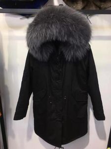 Parka negra informal de piel sintética para mujer, abrigo de invierno para hombre y mujer con forro gris, cuello grande, ropa elegante 2021